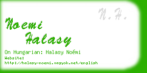 noemi halasy business card